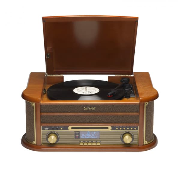 DENVER MRD-51 Audio System - Brown Wood Finish