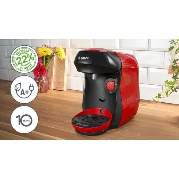 BOSCH Multifunctional Coffee Machine - TASSIMO T10 Happy - Red - 1400 W