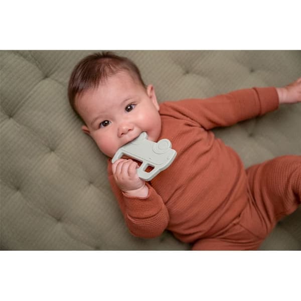 Little Dutch Silicone Teething Ring Bus Green