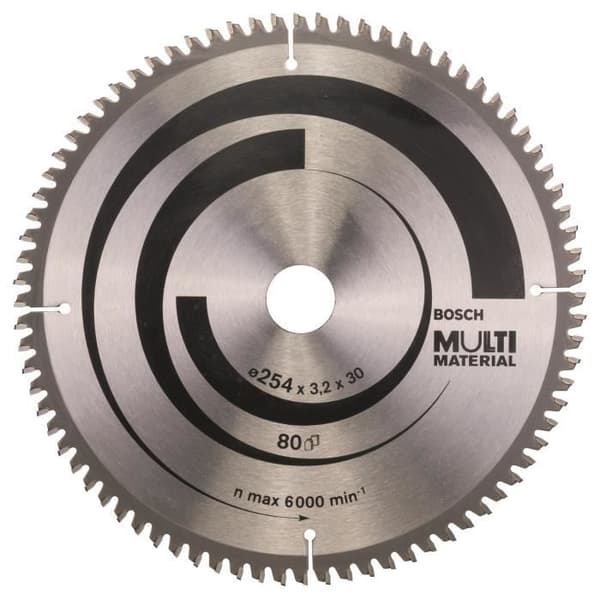 BOSCH Circular Saw Blade 254 x 30 x 3.2 mm (80 teeth) - Multi-material