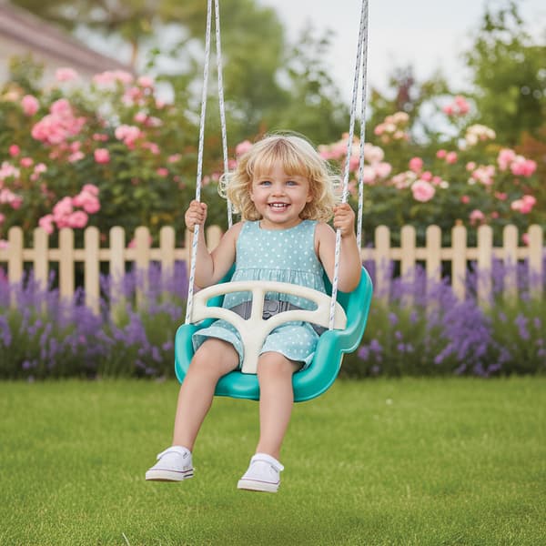Dolu Rocking Chair Blue/White - Suitable from 12 Months