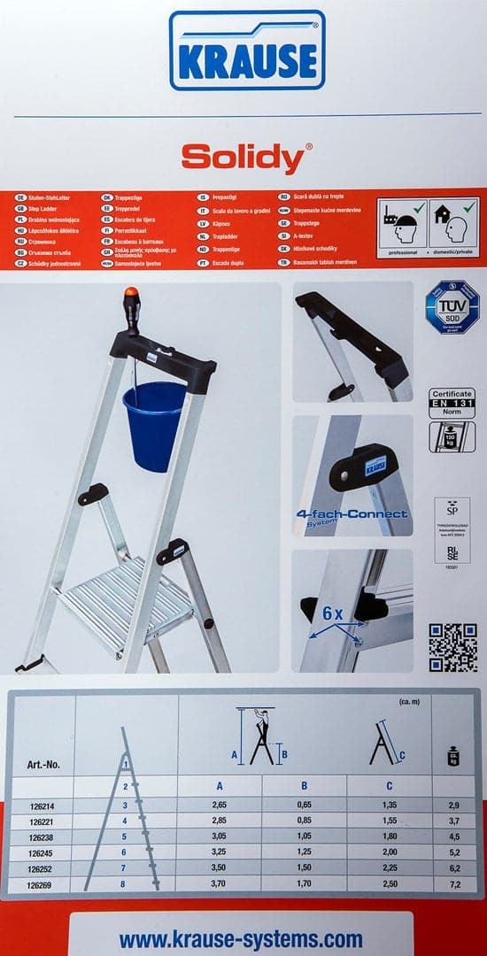 Krause Solidy Freestanding Ladder 4 Steps