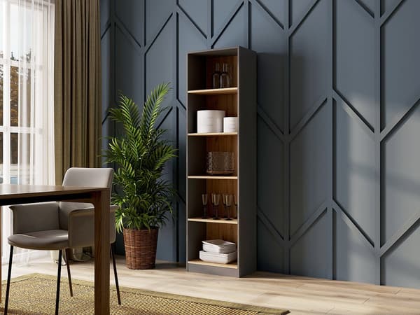 Topeshop R50 Anthracite/Artisan Office Bookcase - Model R50