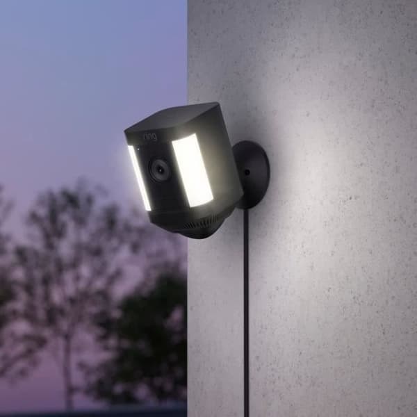 RING Spotlight Cam Plus - Mains Powered Surveillance Camera - Black