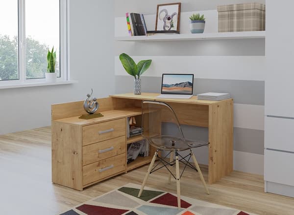 Topeshop DANY ARTISAN KPL Computer Desk Oak Colour