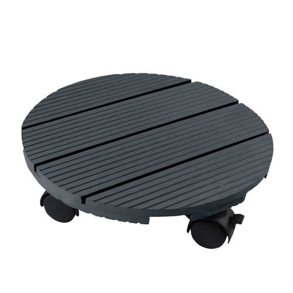 NATURE Rolling Pot Stand - Composite - Diameter 30 cm - Anthracite