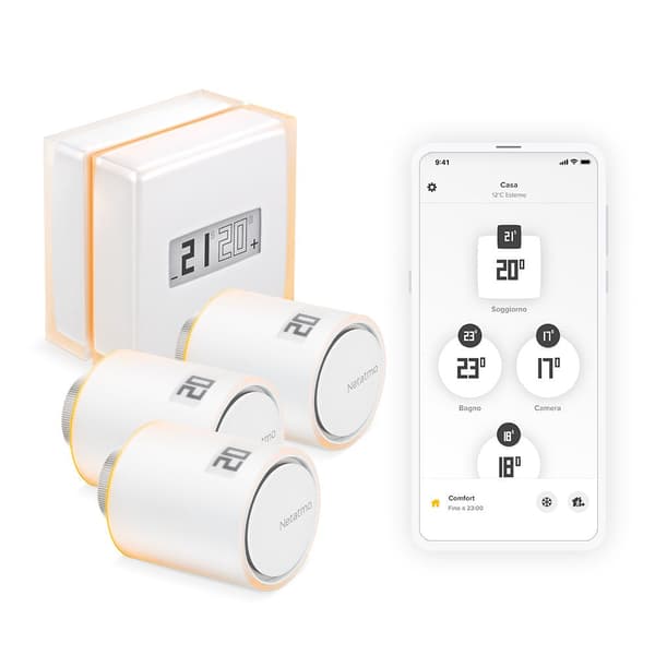 Netatmo Set: Thermostat + 3 Smart Radiator Valves
