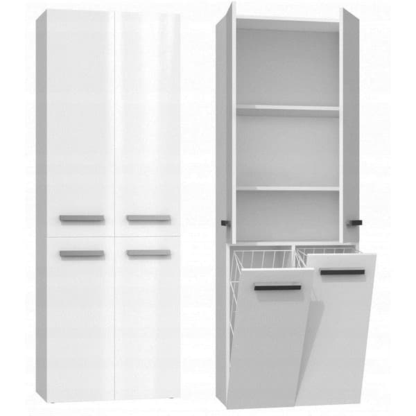 Topeshop Bathroom Storage Cabinet NEL DD 2K BPOŁ White
