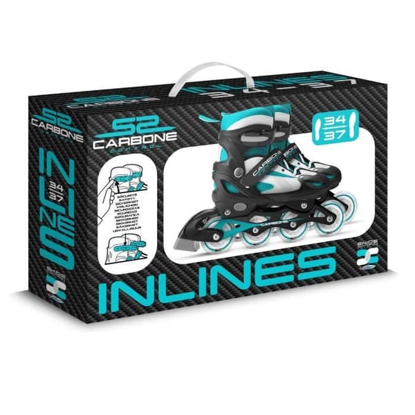 SKIDS CONTROL CARBON Adjustable Semi-Soft Inline Skates - Size 34-37 - JK525302