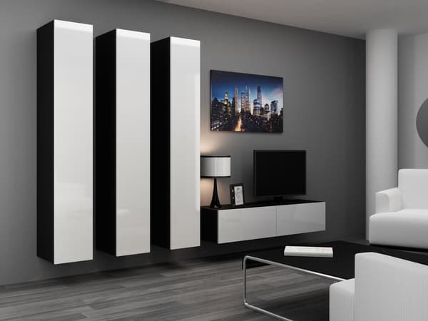 Cama Full Cabinet VIGO '180' 180/40/30 Black/Black Gloss