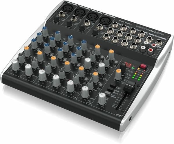 Behringer XENYX 1202SFX Audio Mixer with USB Streaming