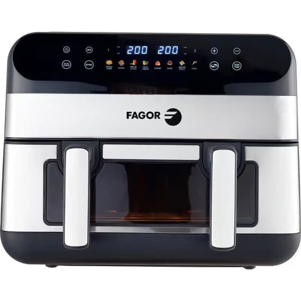 FAGOR Airfryer FGF10 - 10 L Capacity - 2400W - Dual Cooking - 8 Programs