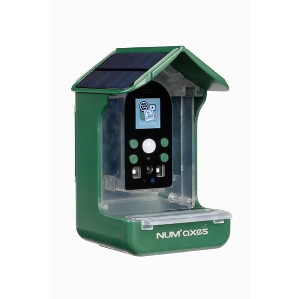 NUM'AXES CAM1074 Bird Feeder with Integrated Camera - Green - Full HD