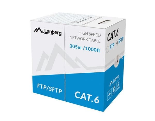 Lanberg LCS6-11CU-0305-S Networking Cable Grey 305 m Cat6 SF/UTP