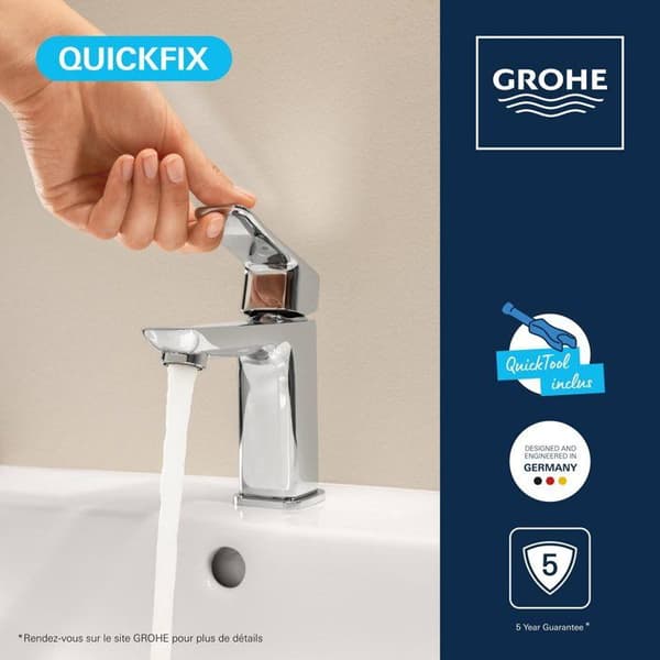 GROHE Basin Mixer Tap - Size S - Click-clack - Chrome