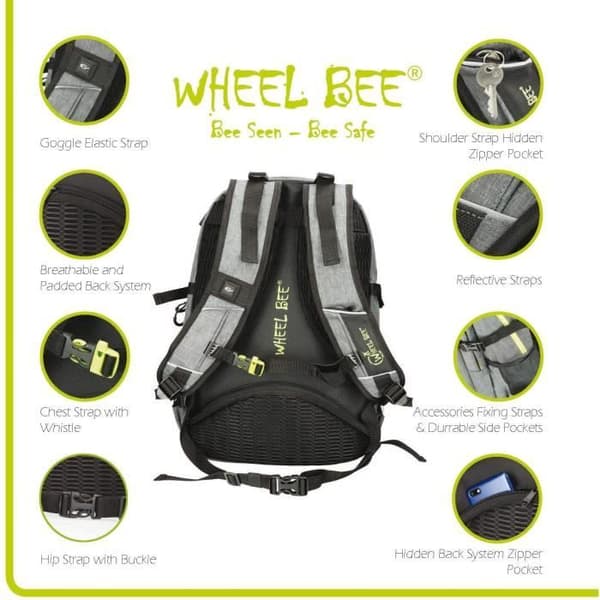 SCHILDKRÖT - Backpack - Wheel Bee Revolution - LED - 600D Polyester - 30 L
