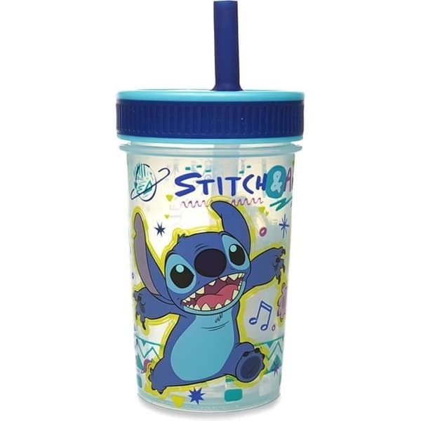 THERMOBABY Straw Cup - 420 ml - Leak-Proof - LILO & STITCH