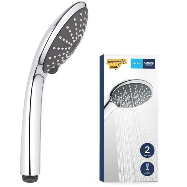 GROHE Vitalio Joy 110 Duo Hand Shower - Chrome - 2 Spray Patterns - Water Saving