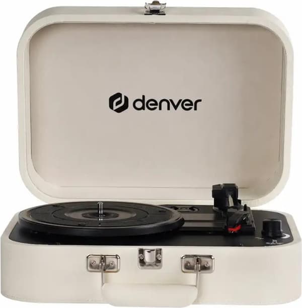 DENVER VPL-130 Portable Turntable White 111201100310
