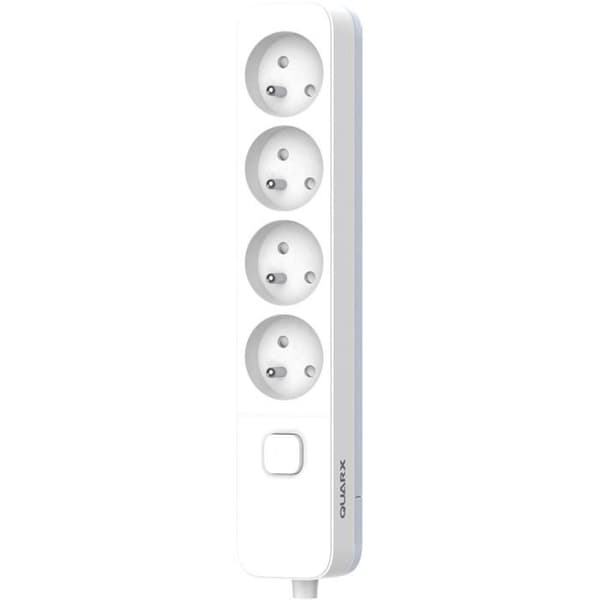 QUARX Power Strip - 4 Outlets - With Switch - Wired