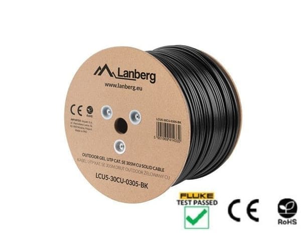 Lanberg LCU5-30CU-0305-BK Networking Cable Black 305 m Cat5e U/UTP