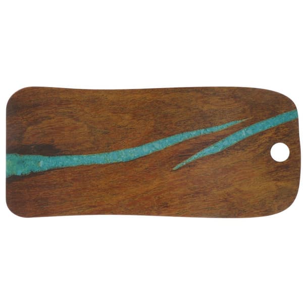 Cheforward Serving Board 53x20 cm Turquoise/Cherry Wood Look