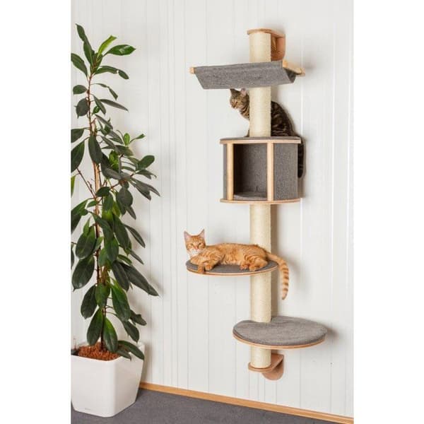 KERBL Wall-Mounted Cat Tree - H. 168 cm - Tofana Dolomite - Gray