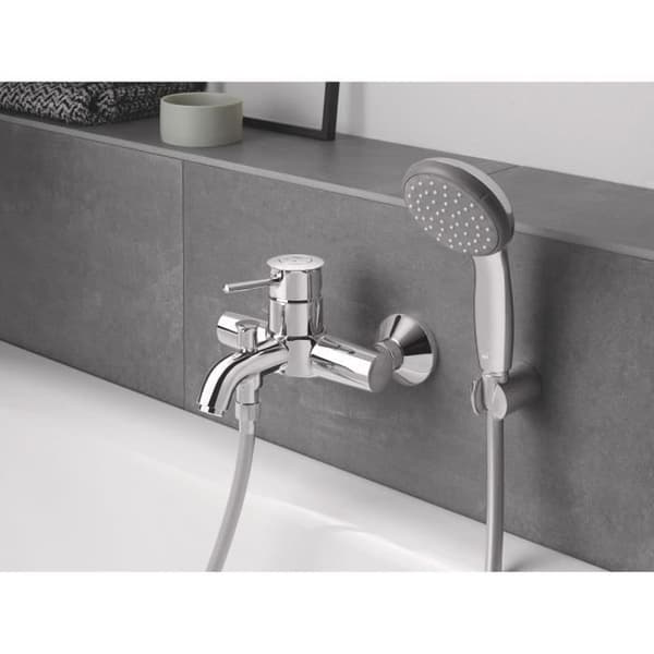 GROHE Wall-Mounted Single-Lever Bath/Shower Mixer - Chrome Finish - Depth 191 mm