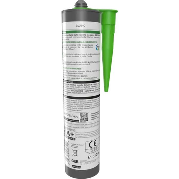 GEB'ORIZON Multi-Support Sanitary Silicone - White - 310 ml