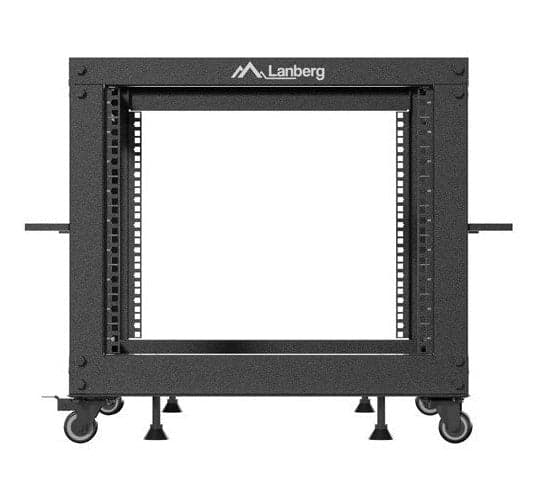 Lanberg OPEN RACK 19" 9U 600x600-1100 Adjustable Black