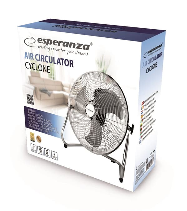 Esperanza Circulation Fan 18'' Chrome 110W EHF006