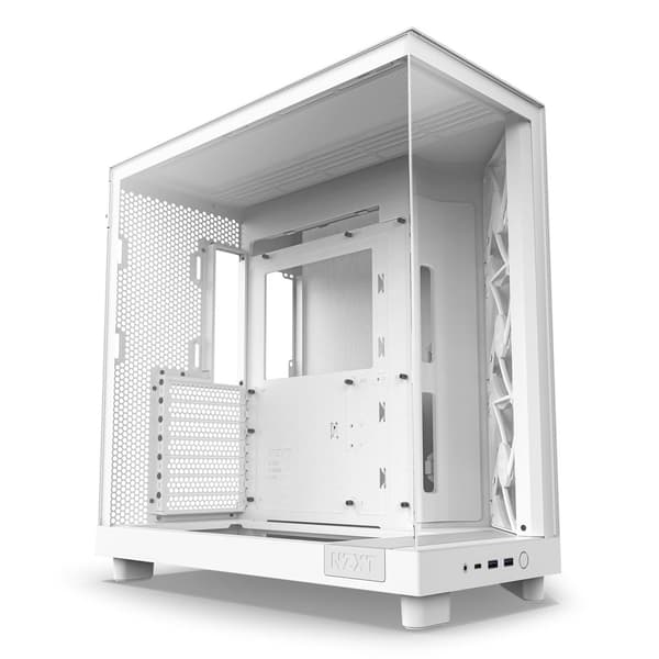NZXT H6 Flow RGB Midi Tower Case White - CC-H61FW-01