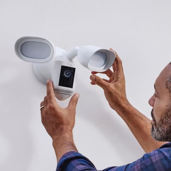 RING Spotlight Cam Pro - Mains Powered Surveillance Camera - White