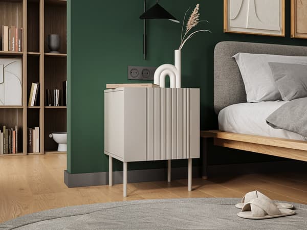 2 pcs. Bedside Cabinet ISLA 44.5x40x59 Cashmere Matt 2pc
