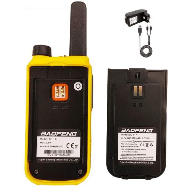 Baofeng Walkie-Talkie BF-T17 Yellow