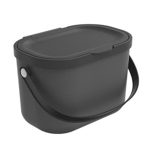 Rotho ALBULA Bio Waste Bin 3.2 L Anthracite - Kitchen Compost Bin