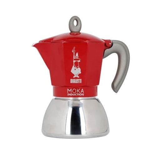 Bialetti Moka Induction Coffee Maker 6 Cups 0.28L Red