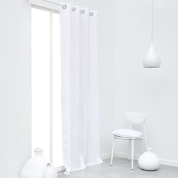 TODAY Eyelet Curtain - 140x240cm - Polyester - Chalk