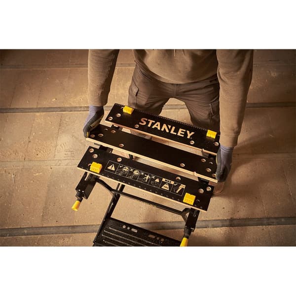 Stanley STST83400-1 Workbench & Vice - Bamboo Worktop, 250 kg Max Load
