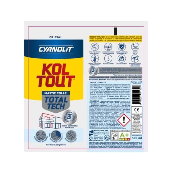 Cyanolit Total Tech Adhesive 125 ml - Crystal - Transparent and Versatile