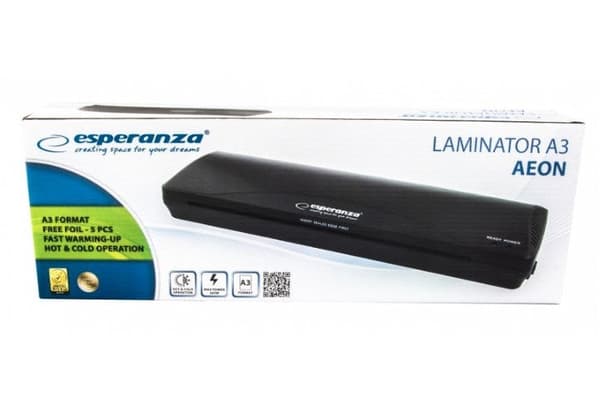 Esperanza EFL003 Laminator Cold/Hot 250 mm/min Black