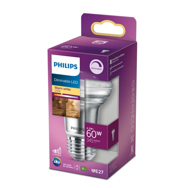 Philips Dimmable LED Reflector Lamp 60W E27 Warm White