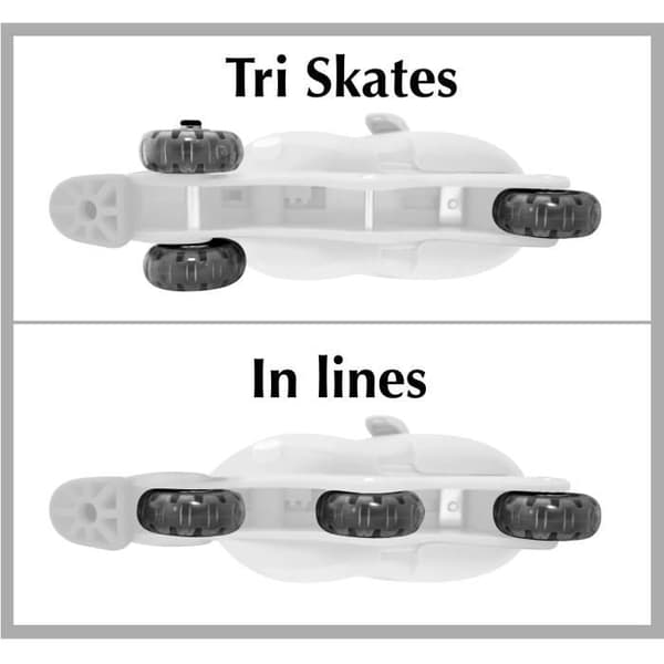 DISNEY PRINCESSES Adjustable Inline Skates - 27-30 - 2-in-1 Triskate