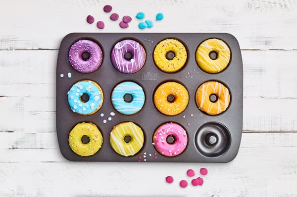 BIRKMANN Donut Baking Tray - Carbon Steel - Non-stick - 12 Molds - Ø7 cm
