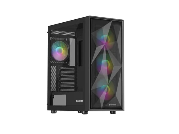 Genesis Diaxid 605 ARGB Midi Tower Case with USB-C Window Black