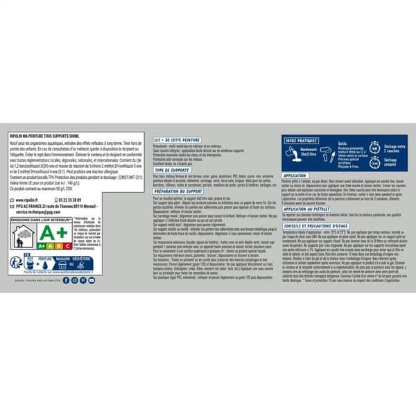 Ripolin Multi-surface Paint - Light Grey - Matte - 2 L