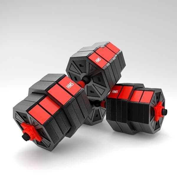 HMS SGC40 40 kg Composite Dumbbells + Barbell
