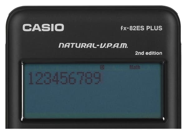 CASIO Scientific Calculator FX-82ESPLUS-2 252 Functions 77x162mm Black Box