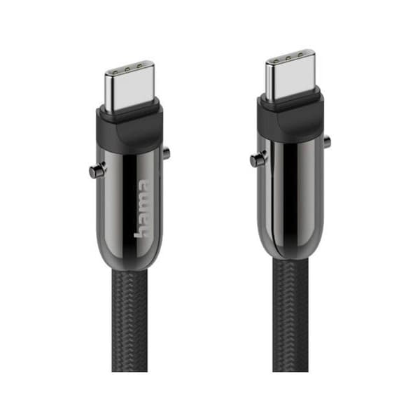 Hama USB-C Cable & Phone Strap 120 cm Black