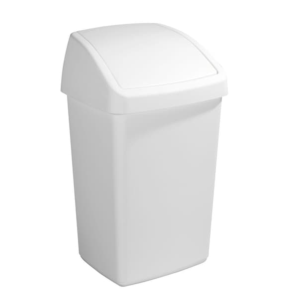 Sunware Delta Waste Bin with Swing Lid 50 l White